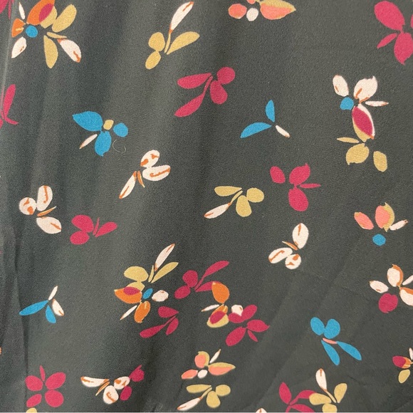 Maurice’s Black Floral Long Sleeve Blouse With Keyhole Women’s Size XL - Picture 10 of 12